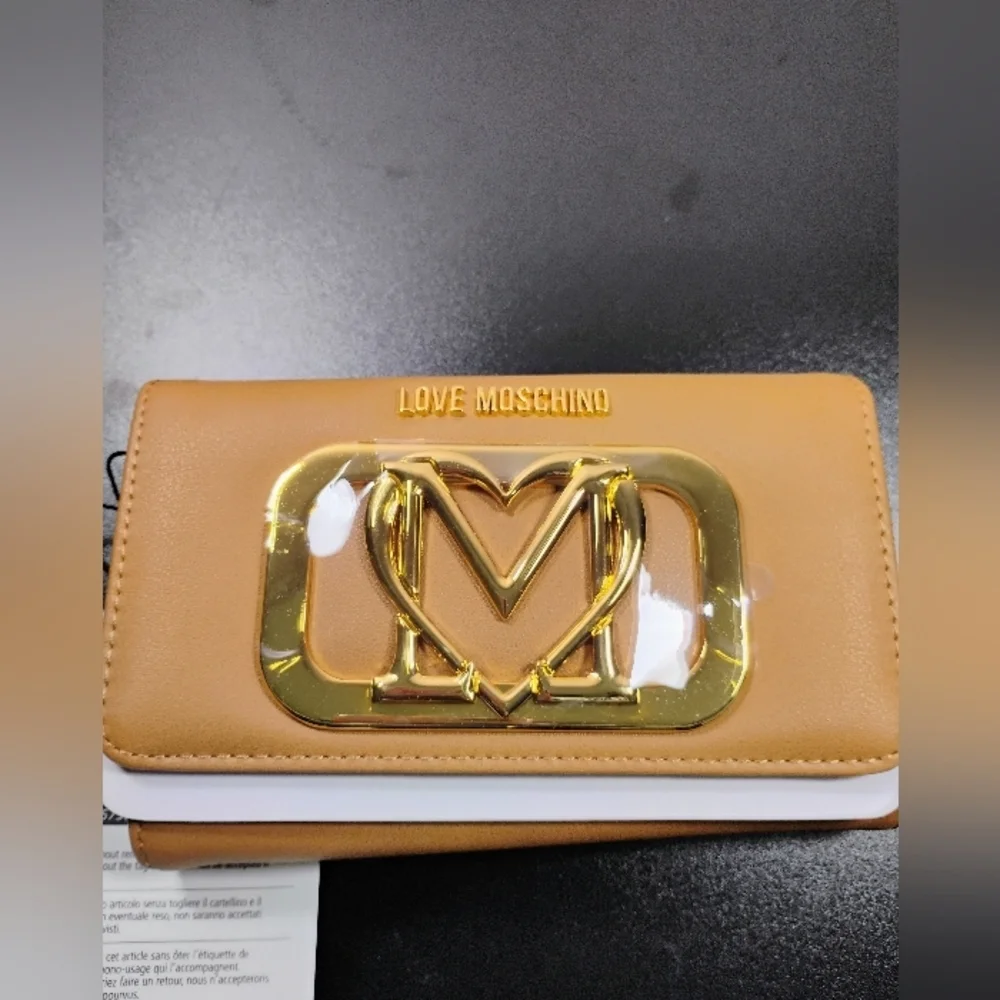 Love Moschino Gold Wallet Sand Beige NWT
